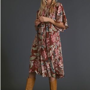 Anthropologie Leandra MIDI Dress - Size S - NWT